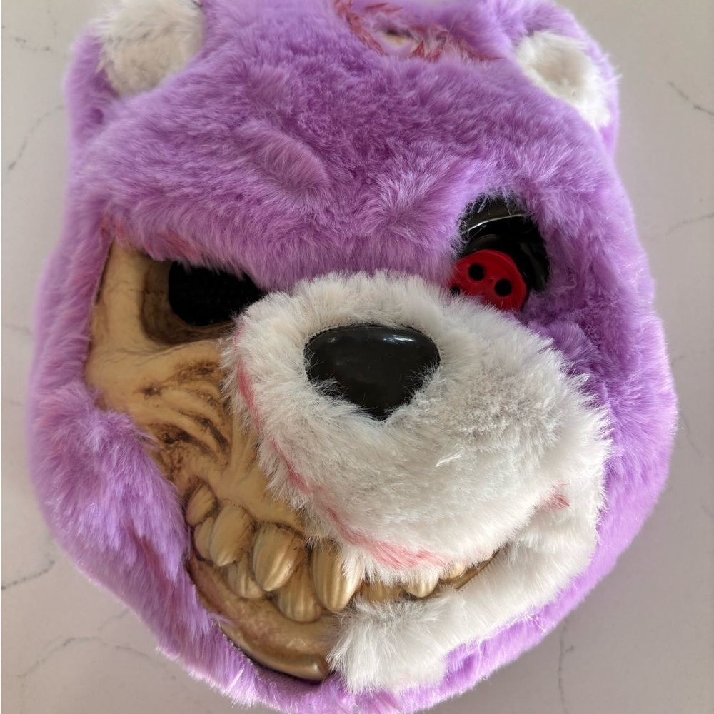 Fun and fuzzy psychotic bear Halloween mask